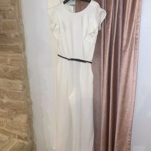 Dressy white jumpsuit, size 2, perfect for bachelorette or wedding events